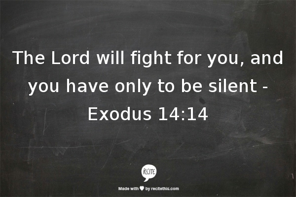 God will fight for you