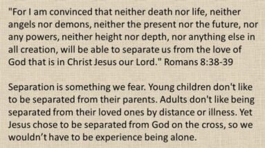 The love of God that is in Christ Jesus our Lord - Romans 8:38-39 18 8XYk1Nk