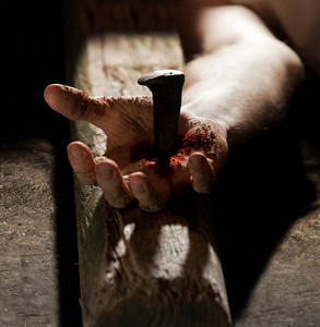 hand nailed to the cross with blood and dirt r7N9p0Zl0 thumb