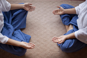 yoga hands meditate zen