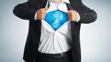 graphicstock businessman ripping off shirt and idea light bulb appears on his chest concept on background SdVmk3vlil