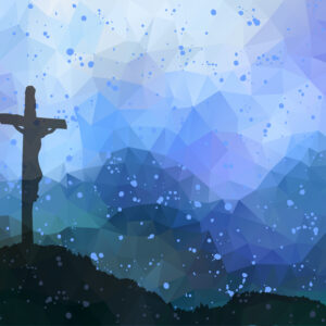 graphicstock easter scene with cross jesus christ watercolor vector illustration BdlALMTrzZ 1