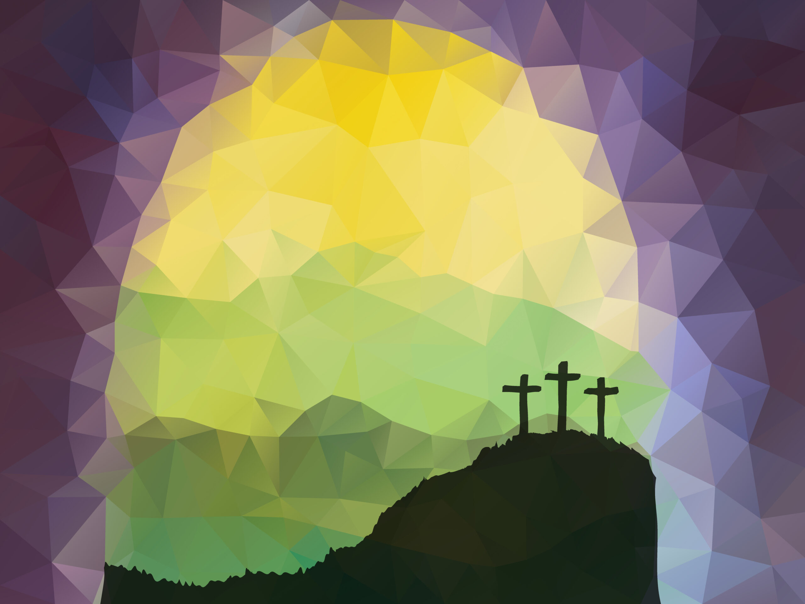 graphicstock easter scene with cross jesus christ polygonal vector design Hdg9jGTSf scaled