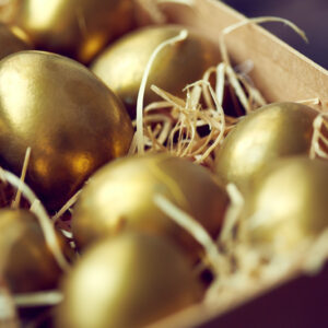 graphicstock golden easter eggs in box or container SJQRGYKCXZ