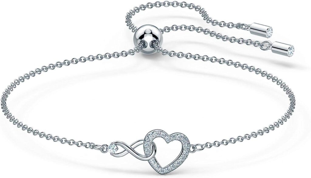 SWAROVSKI Crystal Infinity Heart Bolo Bracelet