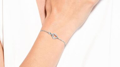 swarovski crystal infinity heart bolo bracelet 2