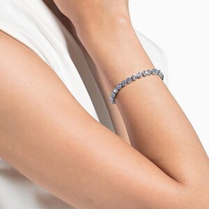 swarovski tennis bracelet and earring jewelry collection rhodium finish clear crystals 3