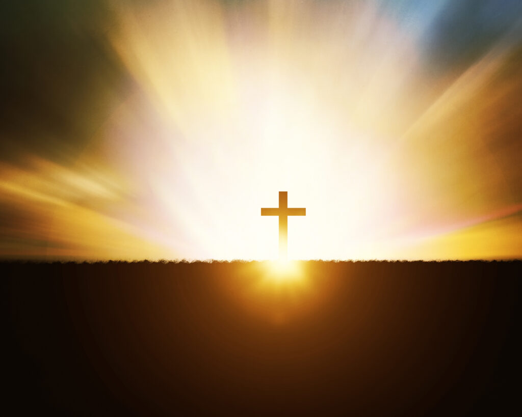 the cross on the horizon at sunset SXgAg1fg0
