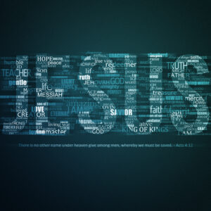 the word jesus with many other descriptive words rmb5eJMxR