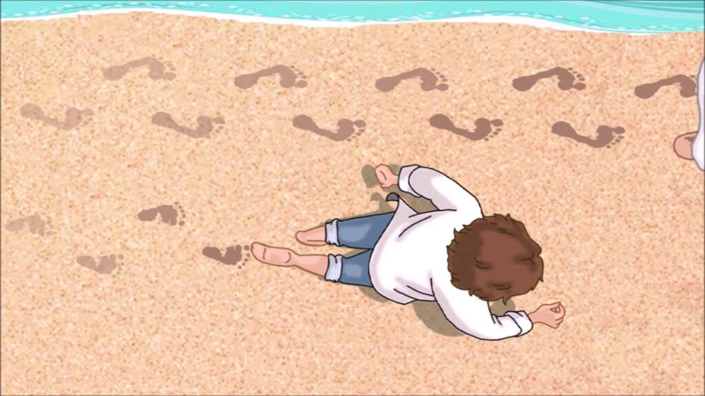 Footprints In The Sand - A Very Inspiring Poem | God's Love Animation 1 Footprints In The Sand (With Audio) - A Very Inspiring Poem | God's Love Animation
