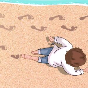Footprints In The Sand (With Audio) - A Very Inspiring Poem | God's Love Animation