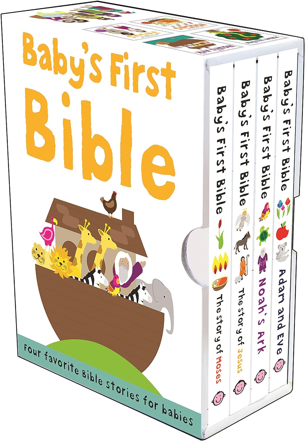 Babys First Bible Boxed Set: The Story of Moses, The Story of Jesus, Noahs Ark, and Adam and Eve