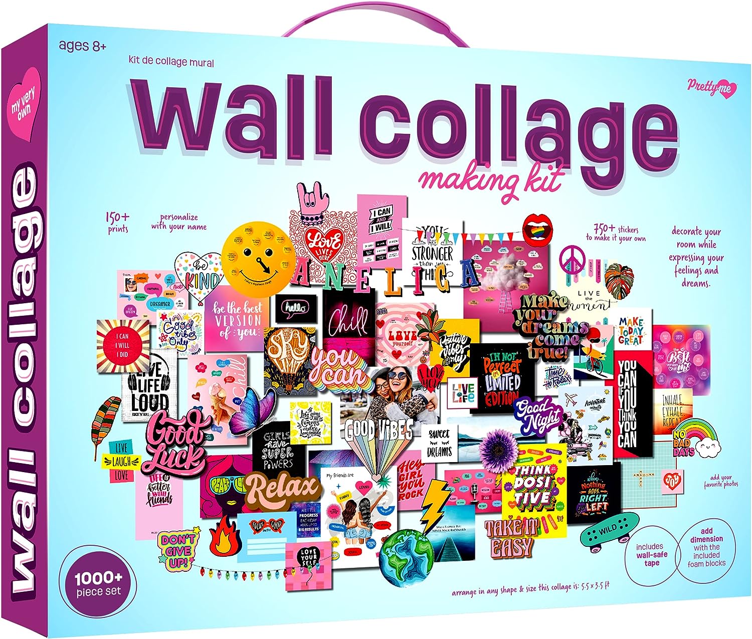 DIY Wall Collage Kit for Teen  Tween Girls - Perfect Craft Gift Ideas for 10, 11, 12,13, 14, 15 Year Old Girl - Trendy Birthday Gifts and Stuff for Teenage Bedroom - Fun Teens Crafts Kits Age 8+