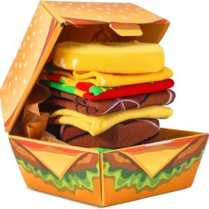 funny food burger socks box review