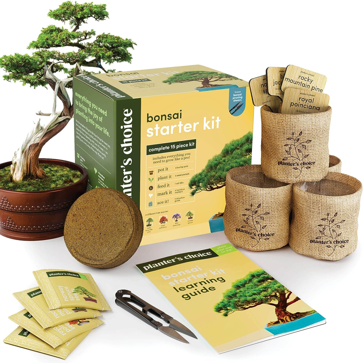 New Bonsai Starter Kit - Gardening Gifts for Women  Men - Unique DIY Hobbies, Crafts Hobby Kits for Adults - Unusual Christmas Gift Ideas for Garden Plant Lovers, or Gardener Mother (Bonsai)