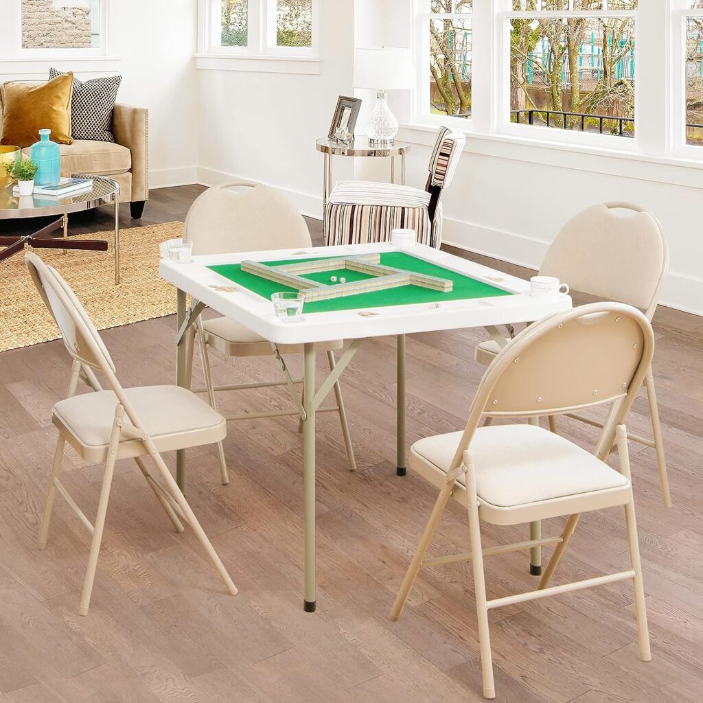 GYMAX Folding Mahjong Table Review 2 Majhong
