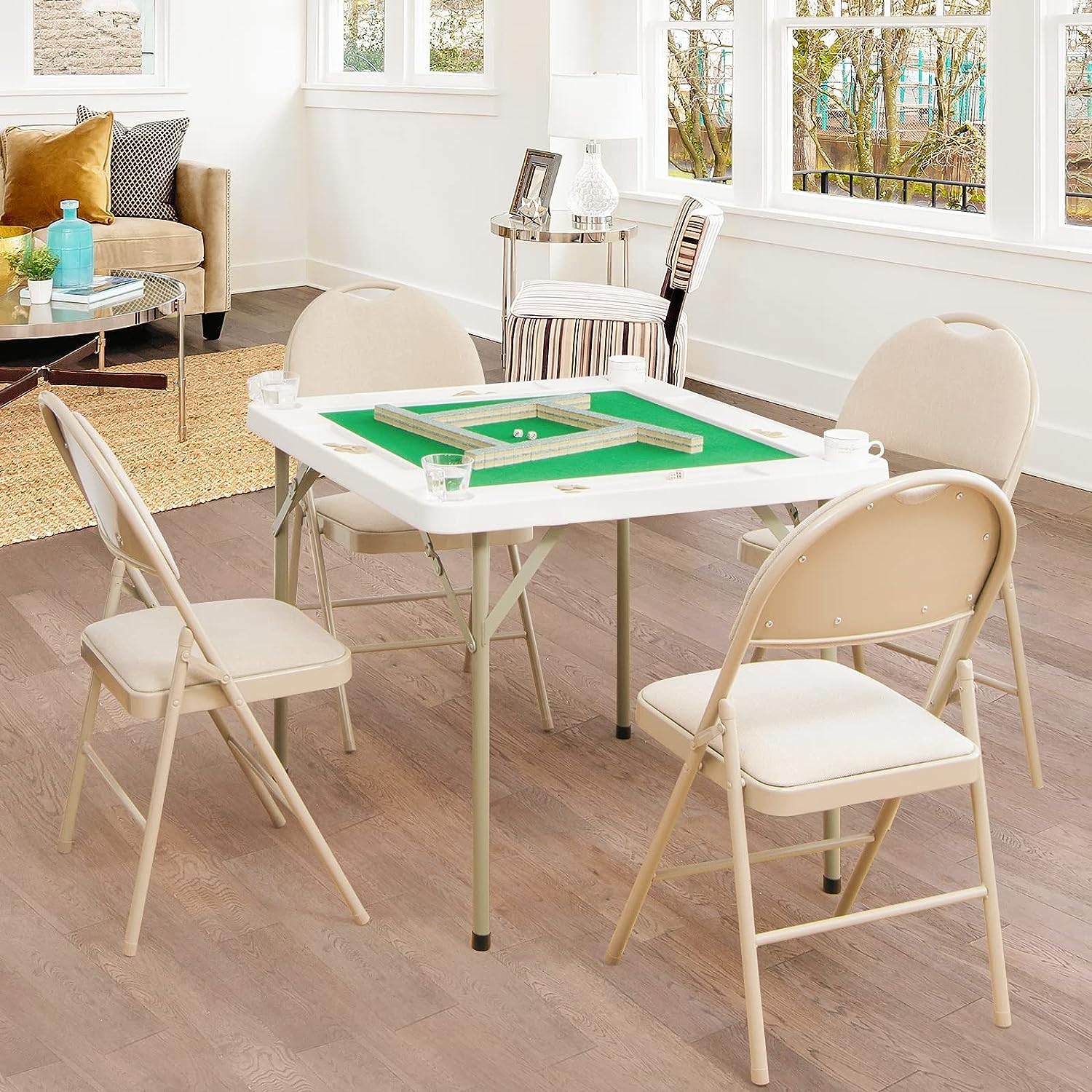 GYMAX Folding Mahjong Table Review