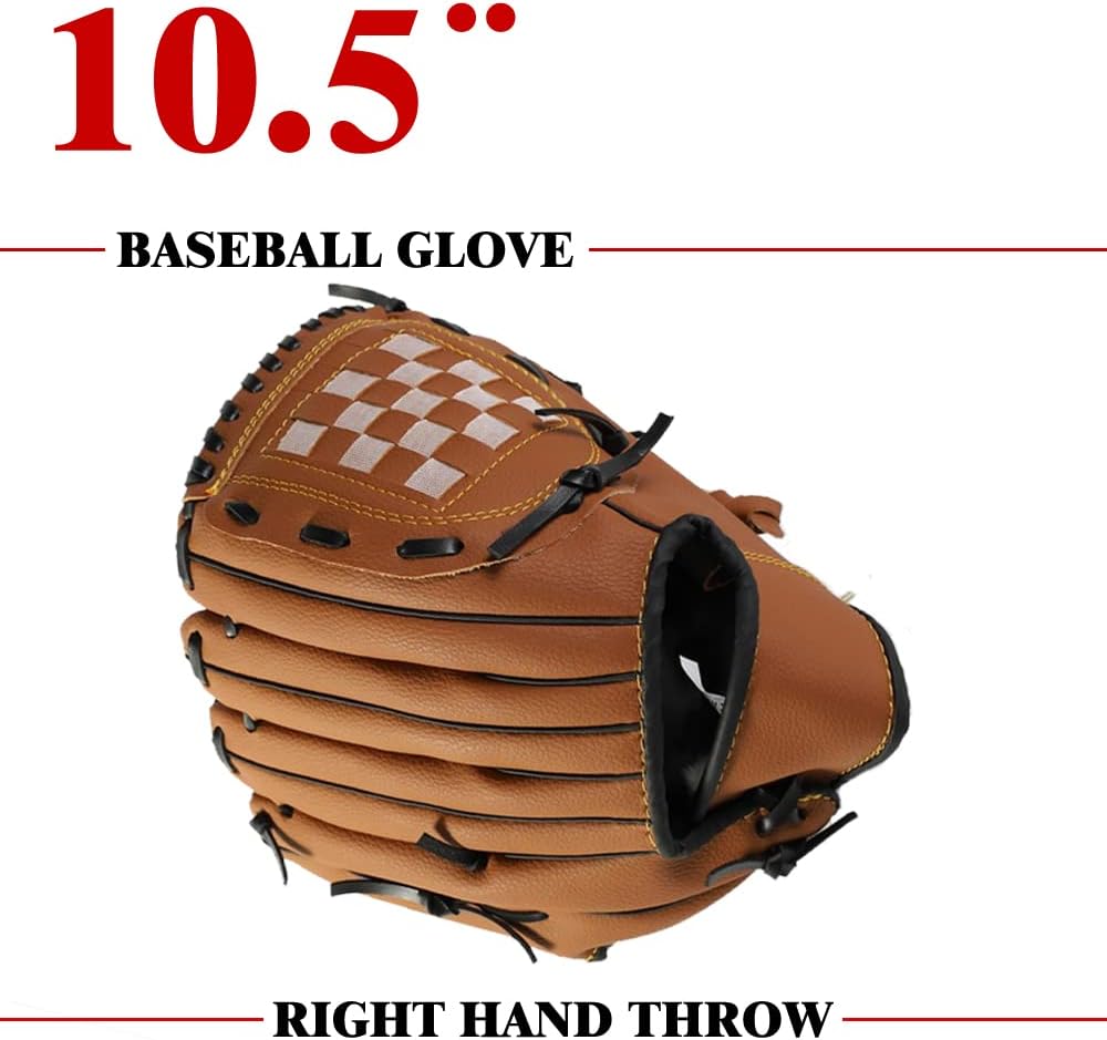 EASY BIG Softball Baseball Bat Set with Glove and Balls - 25 Inch/63cm Aluminum Bat for Pickup Games and Batting Practice