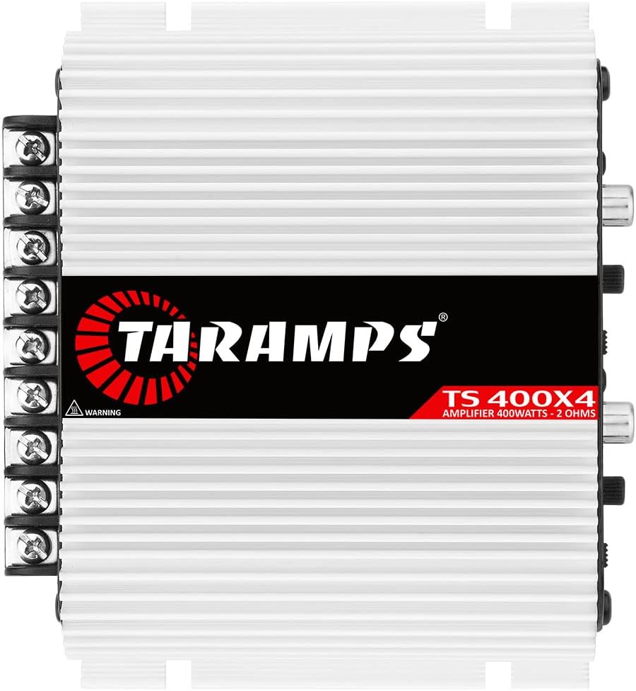Taramps TS 400x4 with Automatic High Level Input 400 watts RMS 4 Channels Full Range Car Audio Amplifier RCA Input Class D 2 Bridged Channels Multichannel Amplifier System