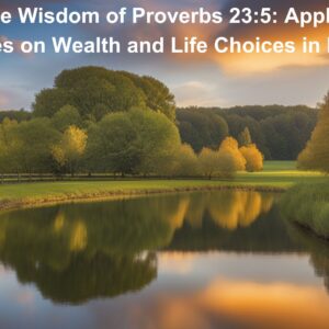 Exploring the Wisdom of Proverbs 235 Applying Eternal Perspectives on Wealth and Life Choices in Daily Living