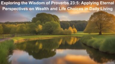 Exploring the Wisdom of Proverbs 23:5: Applying Eternal Perspectives on Wealth and Life Choices in Daily Living 12 Exploring the Wisdom of Proverbs 235 Applying Eternal Perspectives on Wealth and Life Choices in Daily Living
