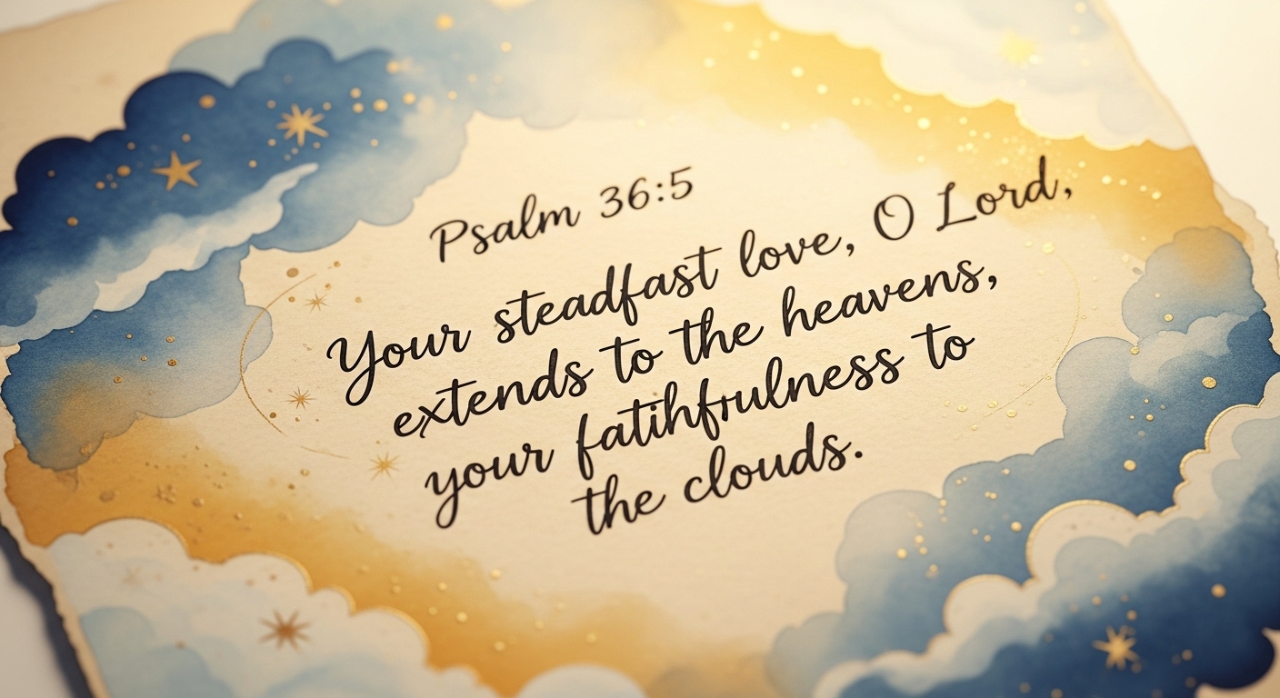 Psalm 36:5 — The Vastness of God's Steadfast Love 2 God's Steadfast Love