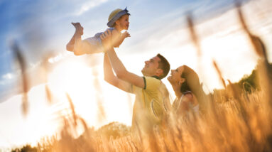 graphicstock happy pregnant family with little daughter spending time together in sunny field B0ln5gDhWZ