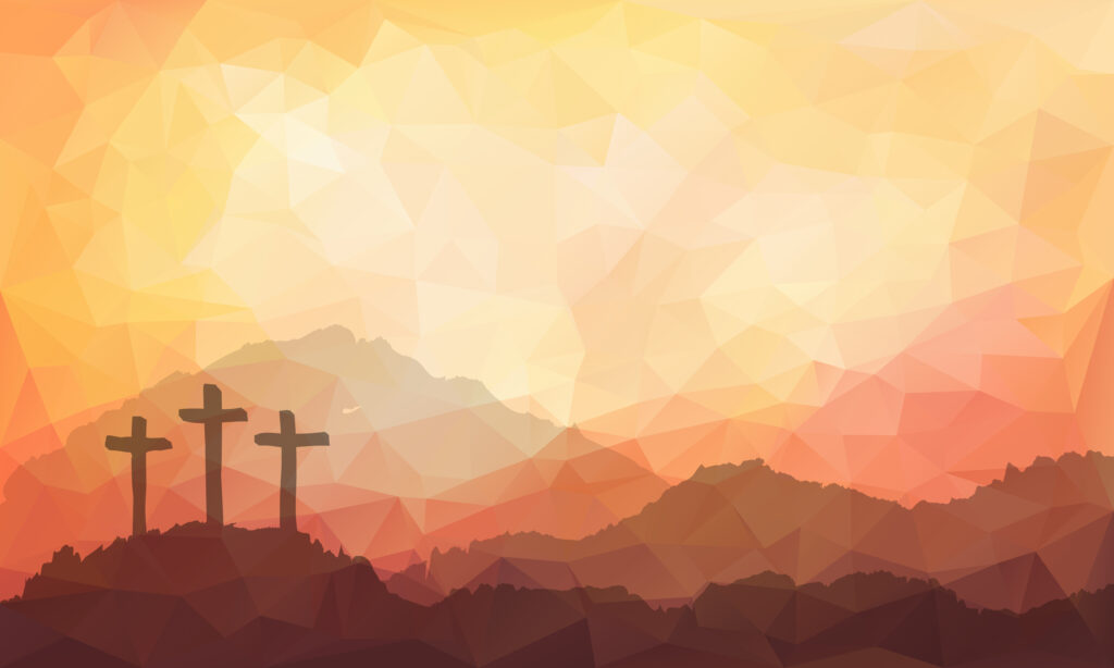 graphicstock watercolor vector illustration hand drawn easter scene with cross jesus christ crucifixion S VMz6SGZ