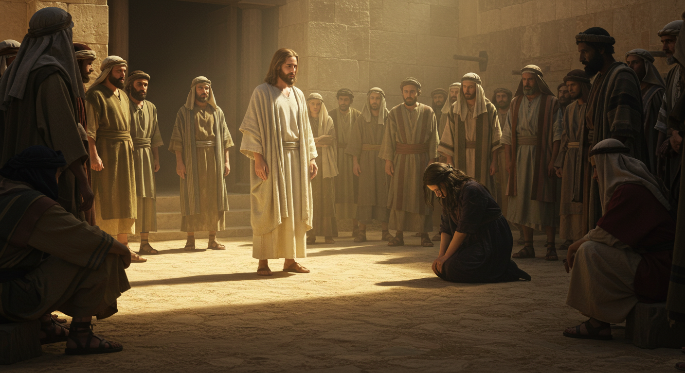 Jesus And The Woman Caught In Adultery