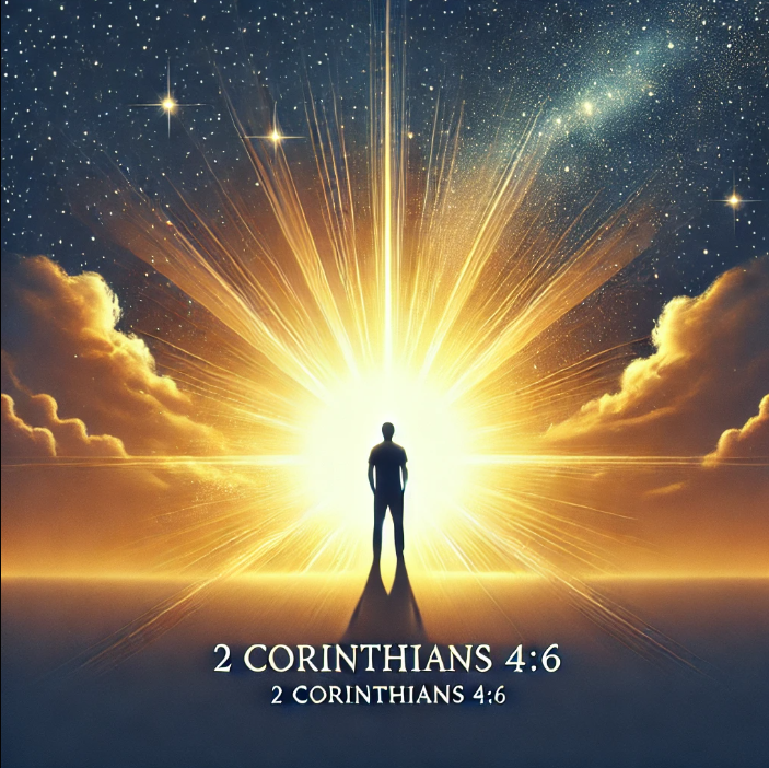 2 Corinthians 4:6 (NIV): "For God, who said, 'Let light shine out of darkness,' made his light shine in our hearts to give us the light of the knowledge of God’s glory displayed in the face of Christ."