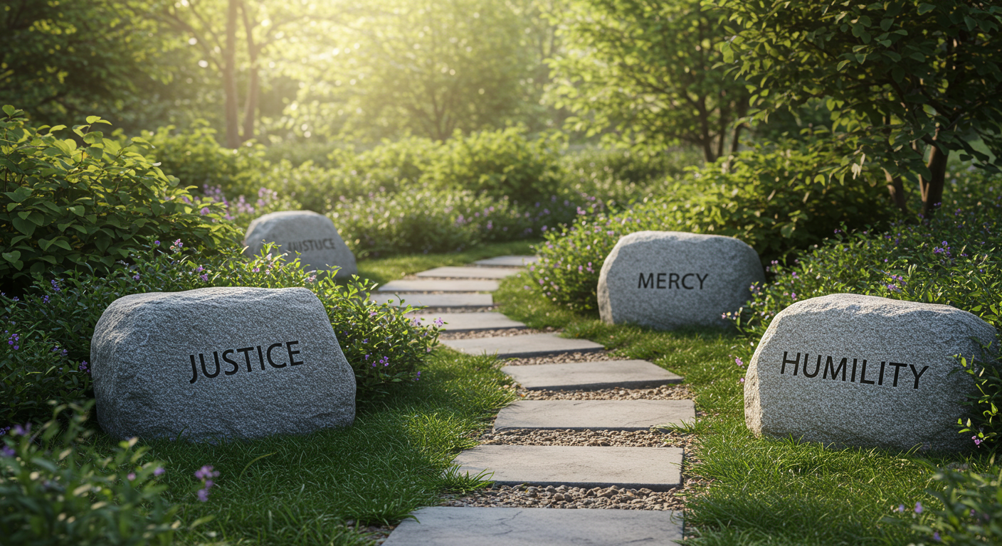 Micah 6:8 - Explore Its Call To Act Justly, Love, Mercy, And Walk Humbly With God 1 Micah 6:8 (NIV):"He has shown you, O mortal, what is good. And what does the Lord require of you? To act justly and to love mercy and to walk humbly with your God."