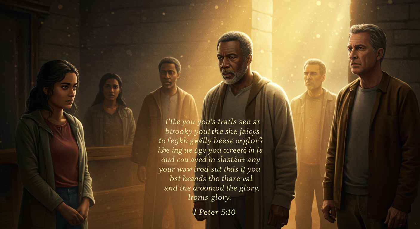 1 Peter 5:10 (NIV):“And the God of all grace, who called you to his eternal glory in Christ, after you have suffered a little while, will himself restore you and make you strong, firm, and steadfast.”