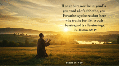 Psalm 16:9-10 - Discover the Psalmist's insights on divine promise, mortality, and enduring joy 25 image fx 16 5