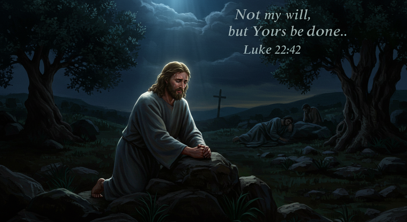Jesus' Prayer in Gethsemane: “Not my will, but Yours be done.” – Luke 22:42