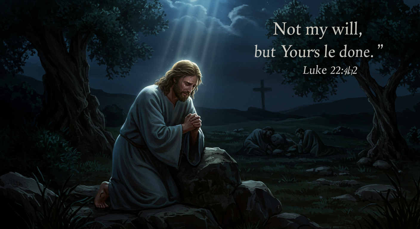 Jesus' Prayer in Gethsemane: “Not my will, but Yours be done.” – Luke 22:42