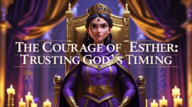 The Courage of Esther: Trusting God's Divine Timing in the Face of Adversity 26 Leonardo Phoenix 10 3D animated style of a brave young queen i 0