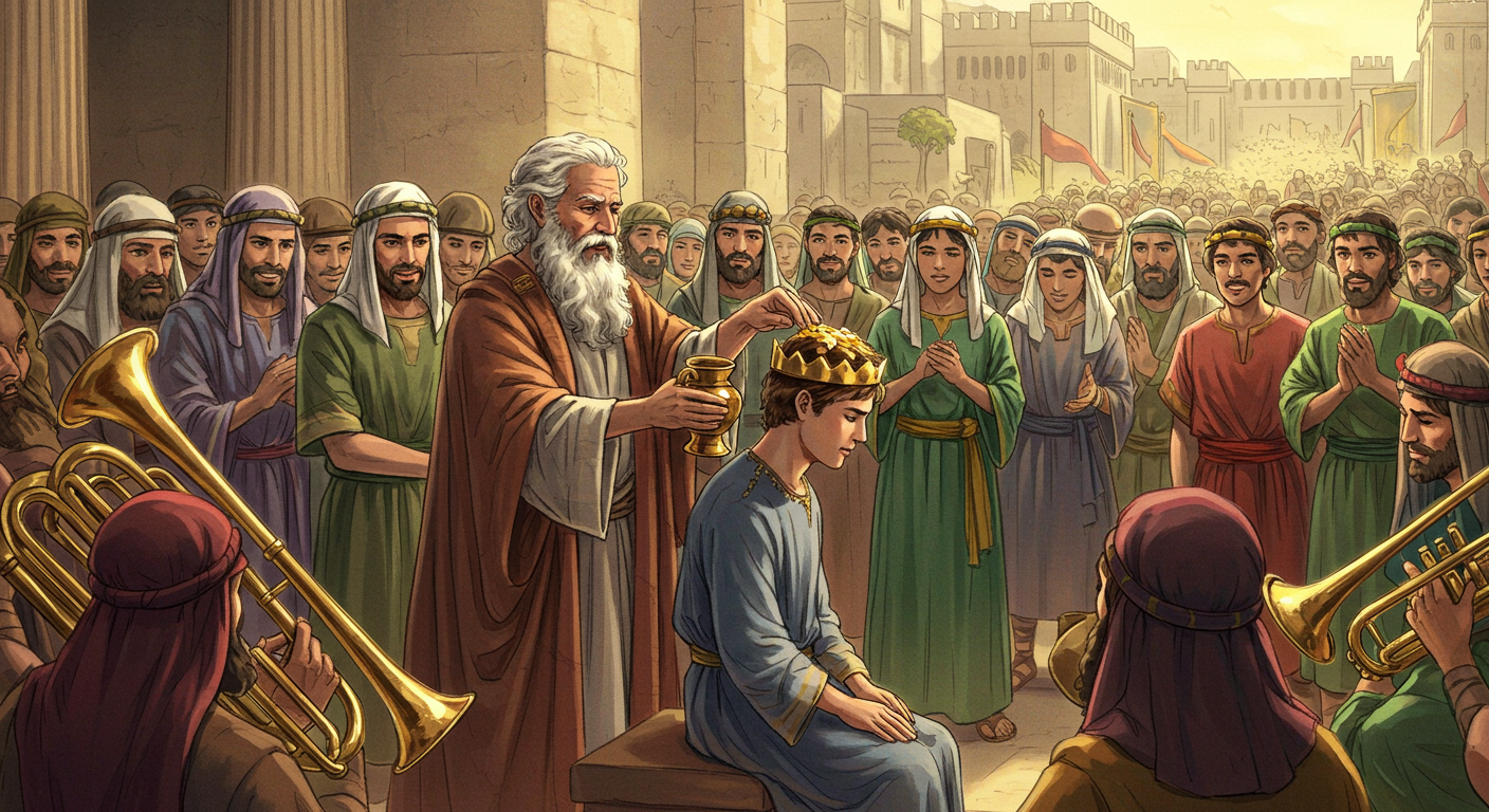  Zadok anoints Solomon