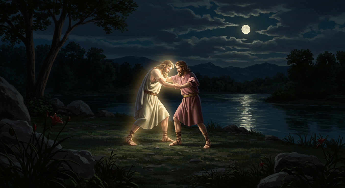 Jacob wrestles with God