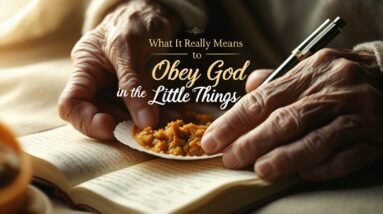 What It Really Means to Obey God in the Little Things 2 Leonardo Phoenix 10 A closeup of a gentle hand with wrinkled s 3