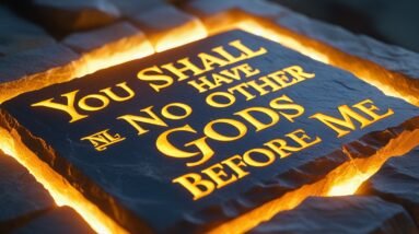 The First Commandment: Loving God Above All 2 Leonardo Phoenix 10 A glowing stone tablet with a roughhewn te 2
