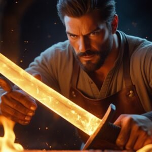 Leonardo Phoenix 10 A master blacksmith with rugged skin and i 3