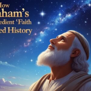 Leonardo Phoenix 10 Abraham stands alone in a serene landscape 0