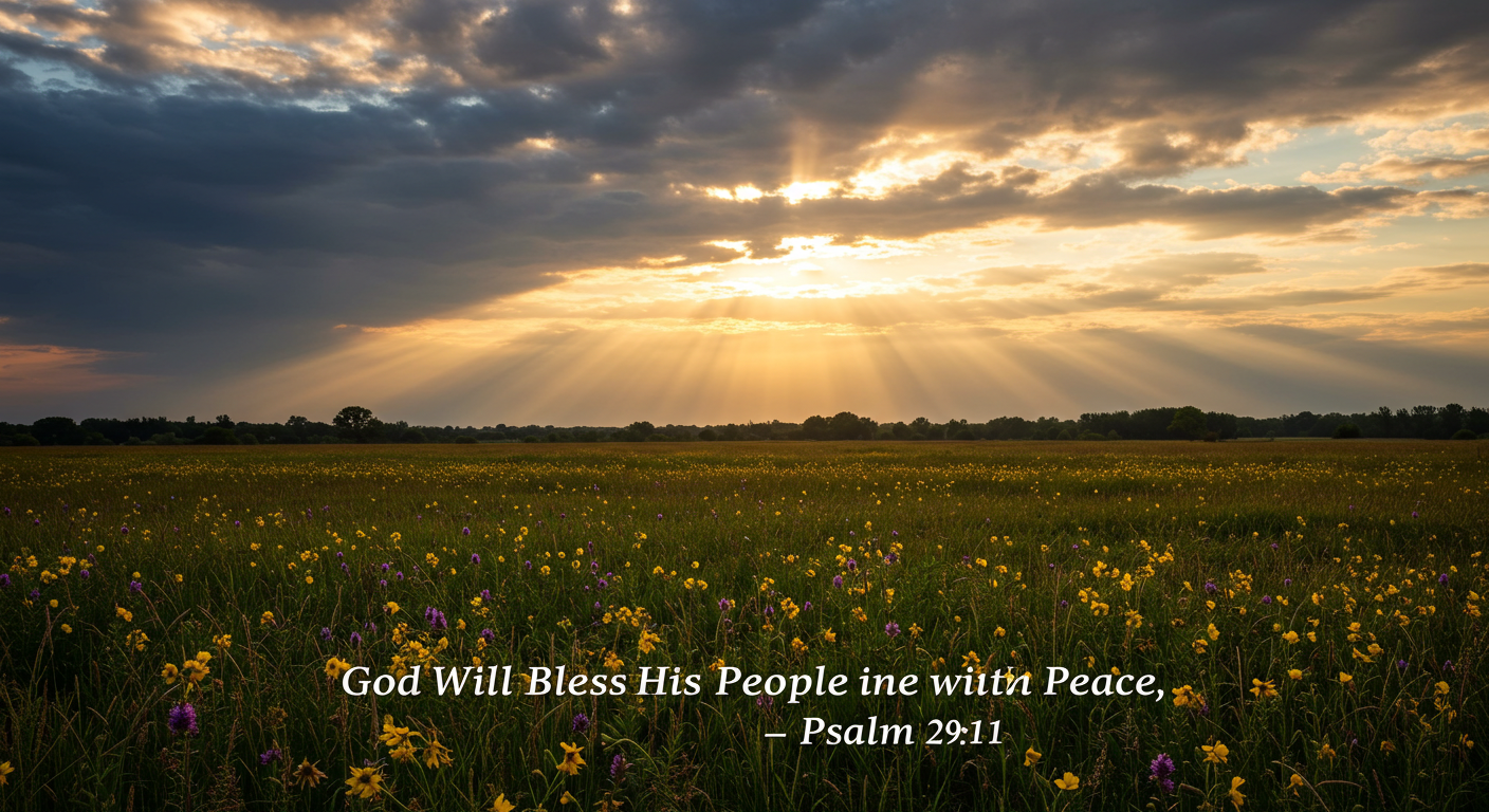 God blesses with peace