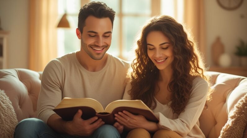 Leonardo Phoenix 10 A happy Christian couple with warm smiles 0