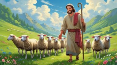 Leonardo Phoenix 10 A serene landscape depicting The Lord Is M 1