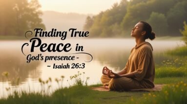 Finding True Peace in God’s Presence – Isaiah 26:3 46 Leonardo Phoenix 10 A serene morning landscape with soft warm 0