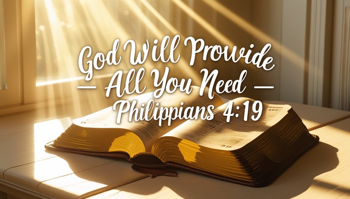 Philippians 4:19 God will provide

