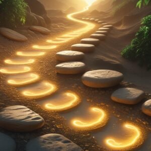 Leonardo Phoenix 10 A serene winding path with shifting stones 3