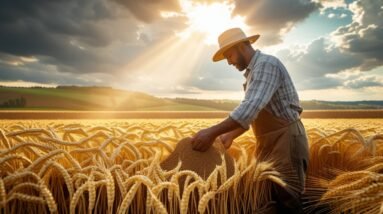 (VOTD) 2 Corinthians 9:10 - God Supplies the Seed and Multiplies the Harvest 2 Leonardo Phoenix 10 An inspirational image of golden wheat fie 1