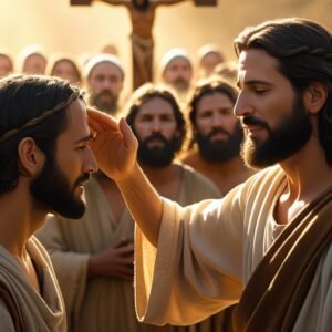 Leonardo Phoenix 10 Jesus gently touching a blind mans eyes wi 3